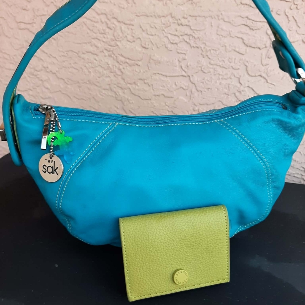 THE SAK "Pink Label" Vintage/Y2K Meadow V Bag & Wallet Set